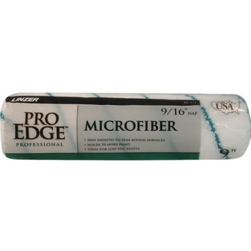 Linzer Microfiber Paint Roller Cover 9/16 x 9"