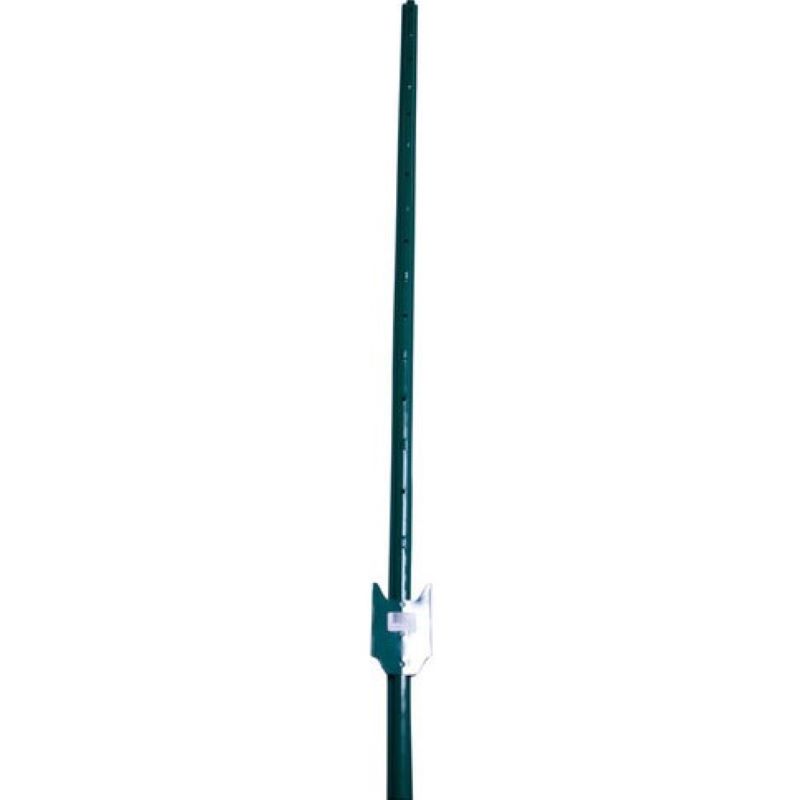 American Posts 14 Gauge Powder Coated Green Steel U-Post 5'