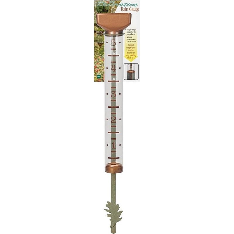 EZ Read Aged Copper Rain Gauge Stake 13"