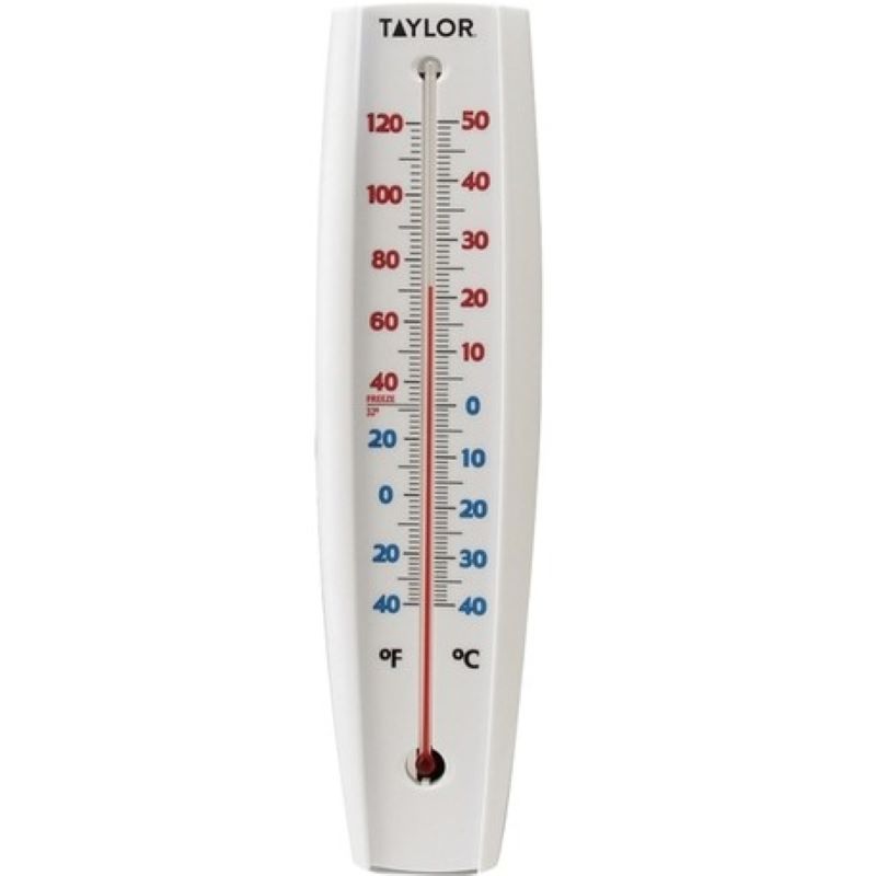 Taylor Jumbo Size White Plastic Thermometer 14.75"