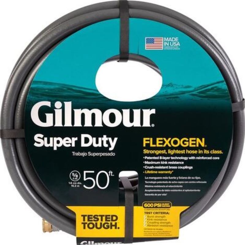 Gilmour 5/8" Super Duty Flexogen Hose Gray 50'