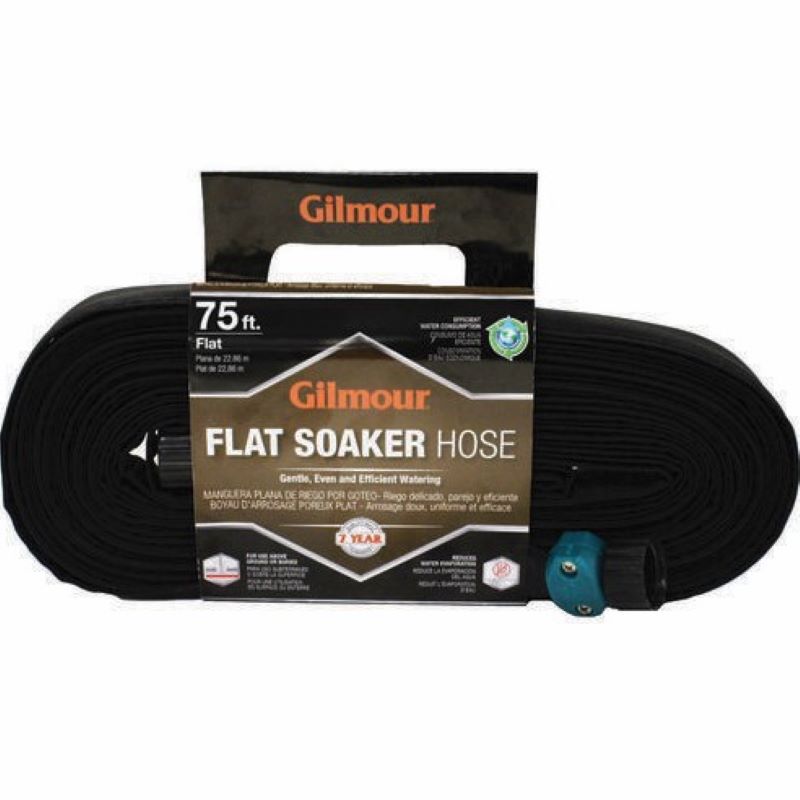 Gilmour Flat Soaker Hose with Cloth Cover Black 75'