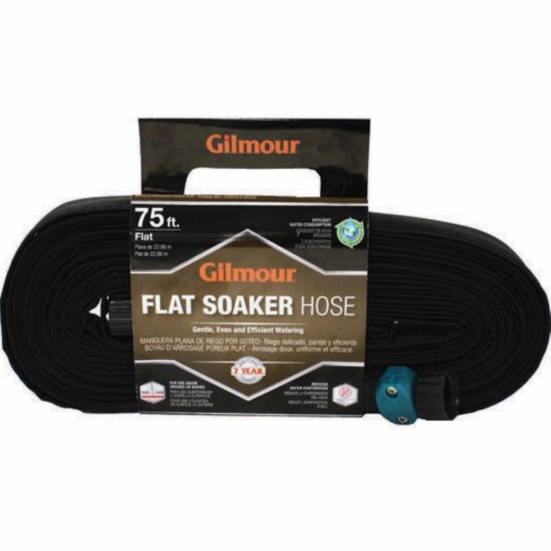 Gilmour Flat Soaker Hose with Cloth Cover Black 75'