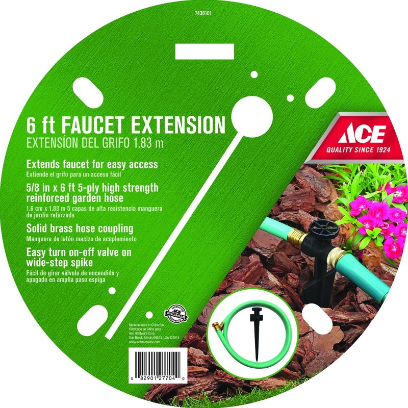 Ace 5/8" Medium Duty Faucet Hose Extension 6'