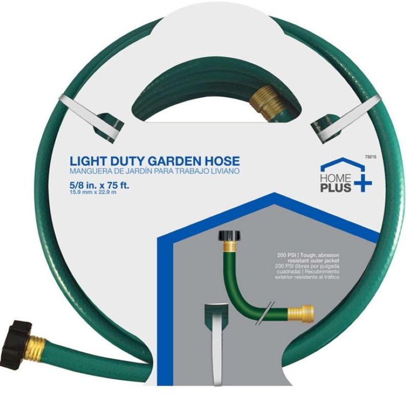 Home Plus 5/8" Light Duty Hose Green 75'