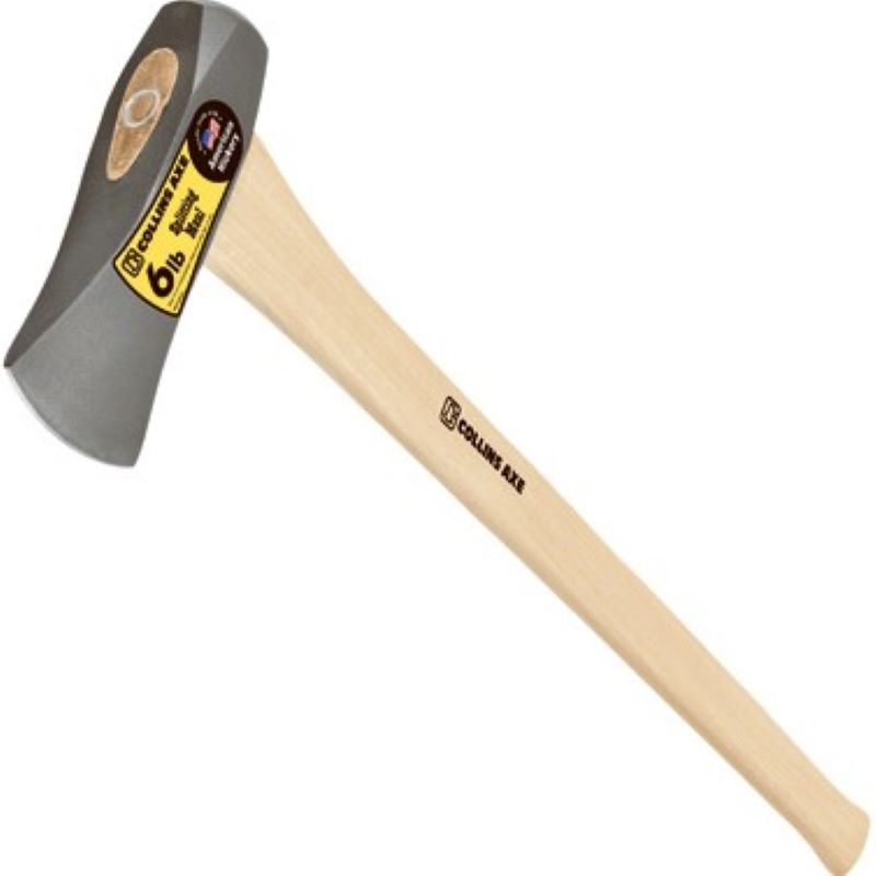 Collins 6 lb Single Bit Splitting Maul Axe Wood Handle 34 in