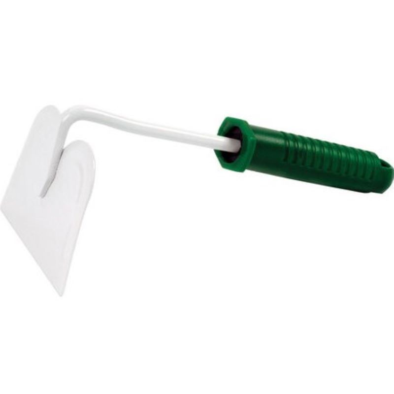 Metal Garden Hand Hoe Plastic Handle 9 in