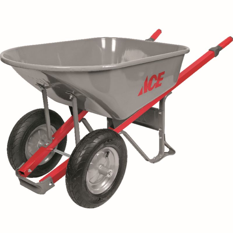 Ace Steel Contractor Wheelbarrow 2 Wheel 6 cu ft 