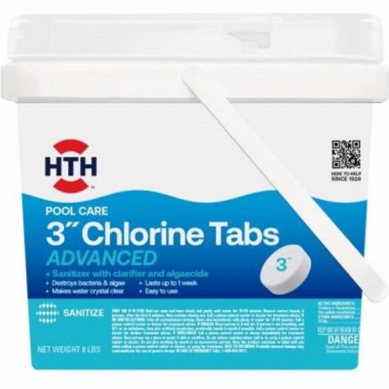HTH 3 in Chlorine Tabs 8 lb