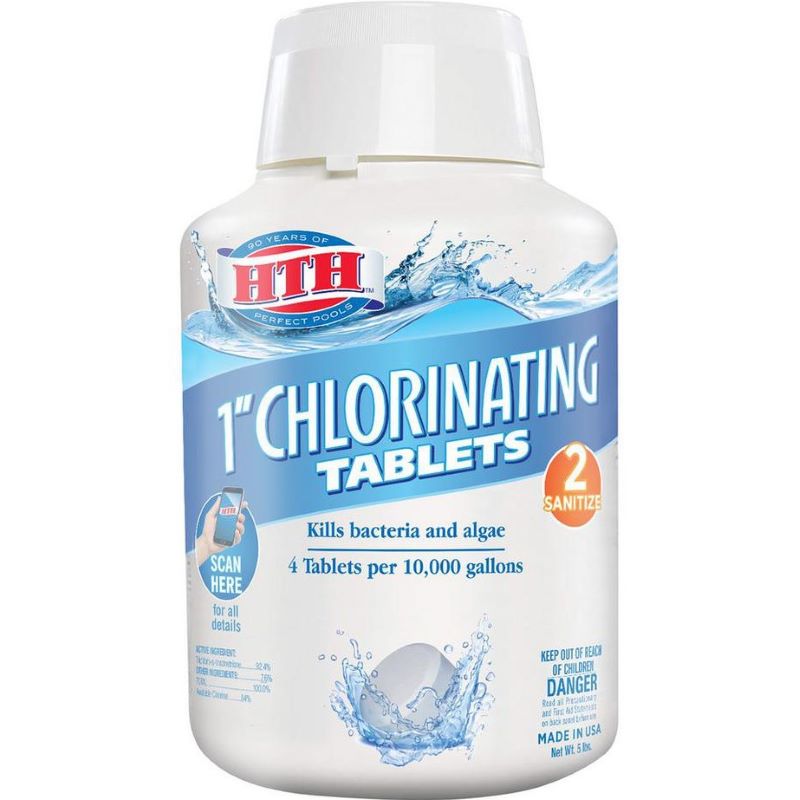 HTH 1 in Chlorine Tabs 5 lb