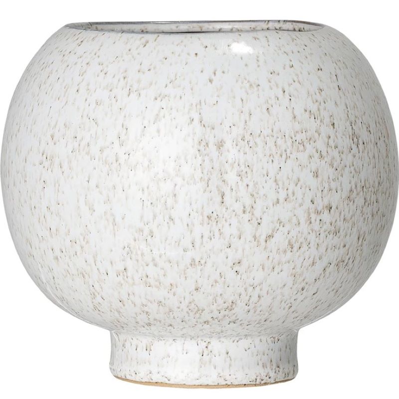 Stoneware Round Speckled Pot 5 in