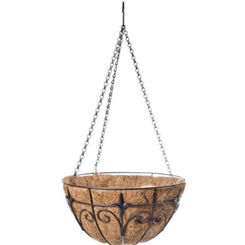 Panacea Steel Finial Hanging Basket 14"