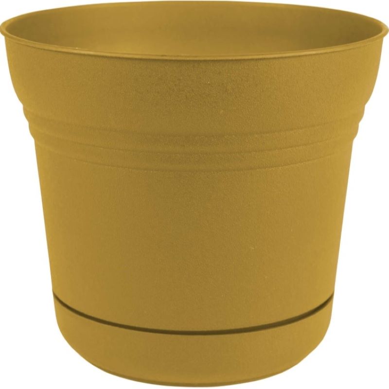 Bloem Saturn Polyresin Planter Yellow 10 in