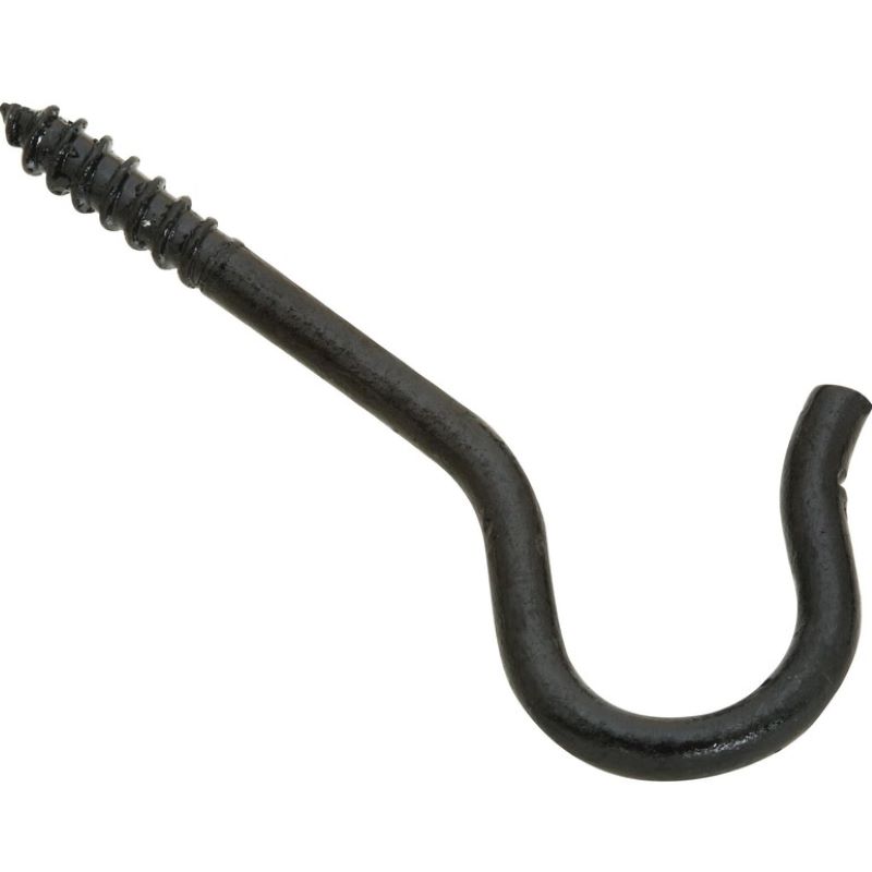 National Hardware Black Steel Ceiling Hook 2.5 in