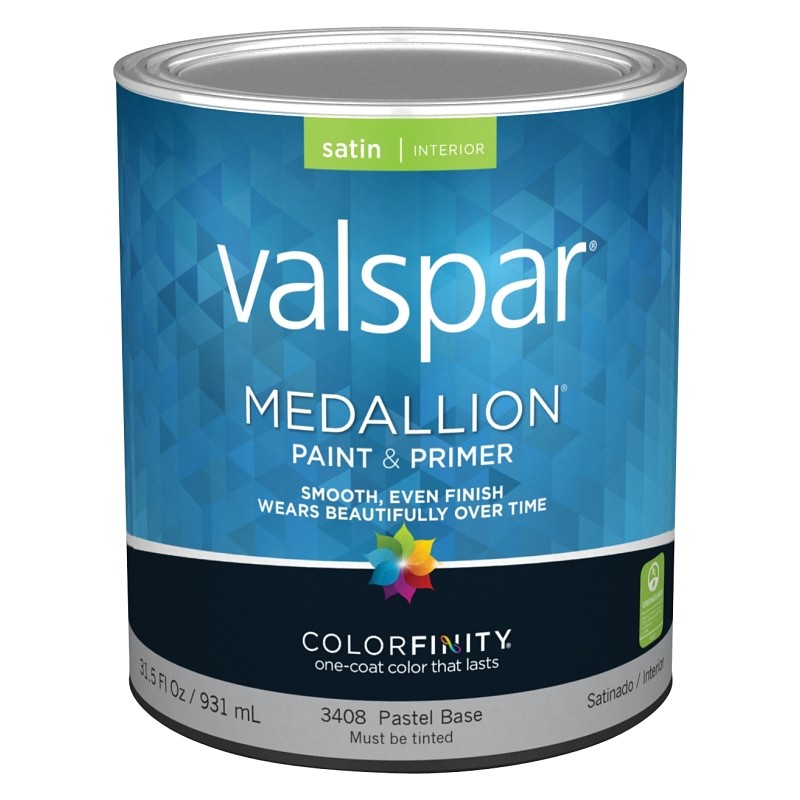 Valspar Medallion Paint & Primer Interior Satin Pastel Base 1 qt