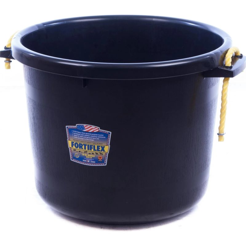 Fortiflex Black Barn Bucket 70 qt