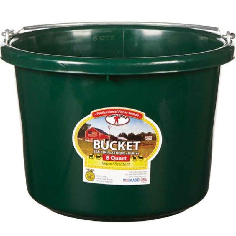 Little Giant Green Plastic Bucket 8 qt