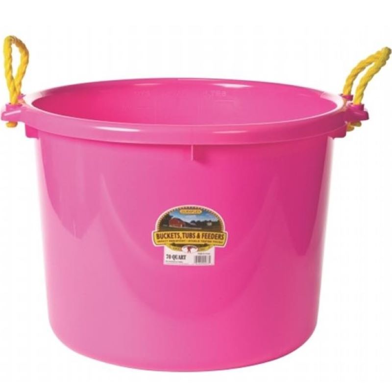 Hot Pink Plastic Muck Bucket 70 qt