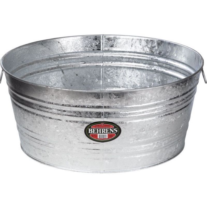 Hot Dipped Round Steel Tub 15 gal