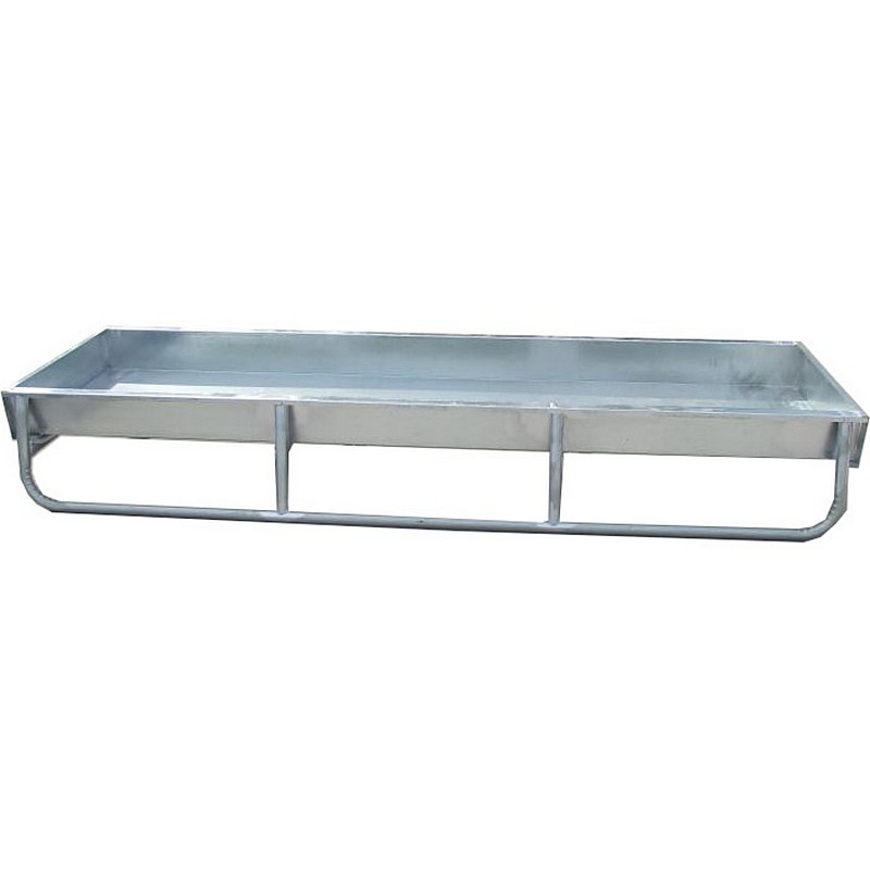 Galvanized All Metal Feed Trough 10'