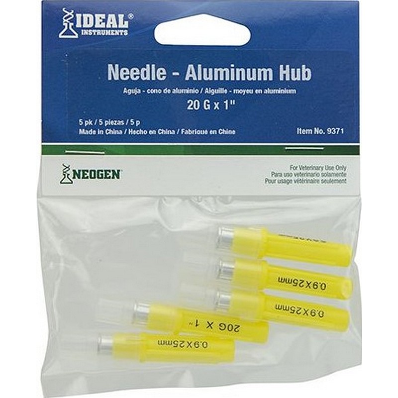Disposable Aluminum Hub Needles 16ga 1" 5 Ct