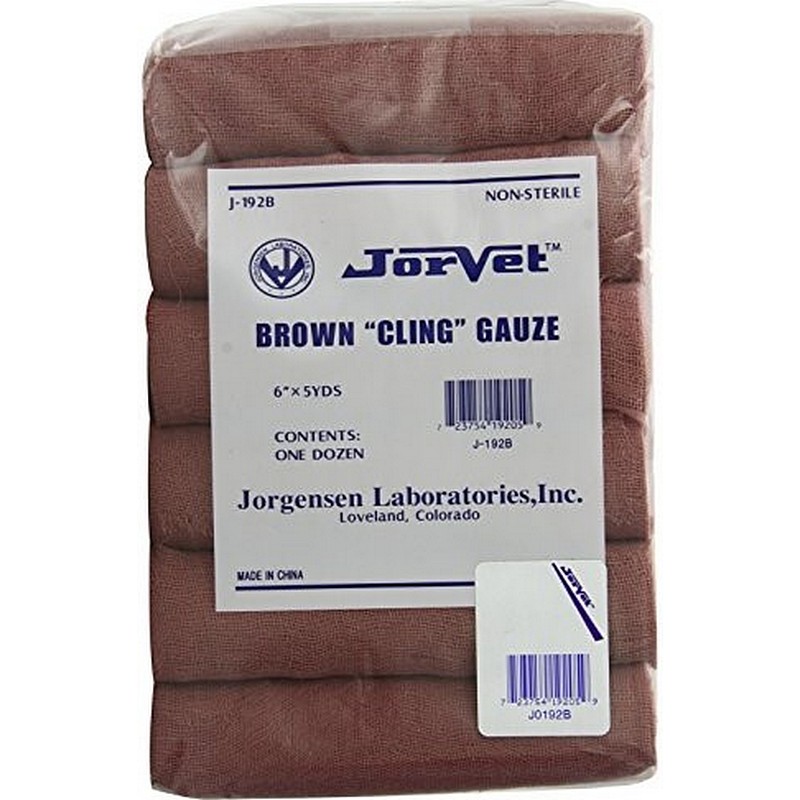 Brown Cling Gauze 6"x5 yd