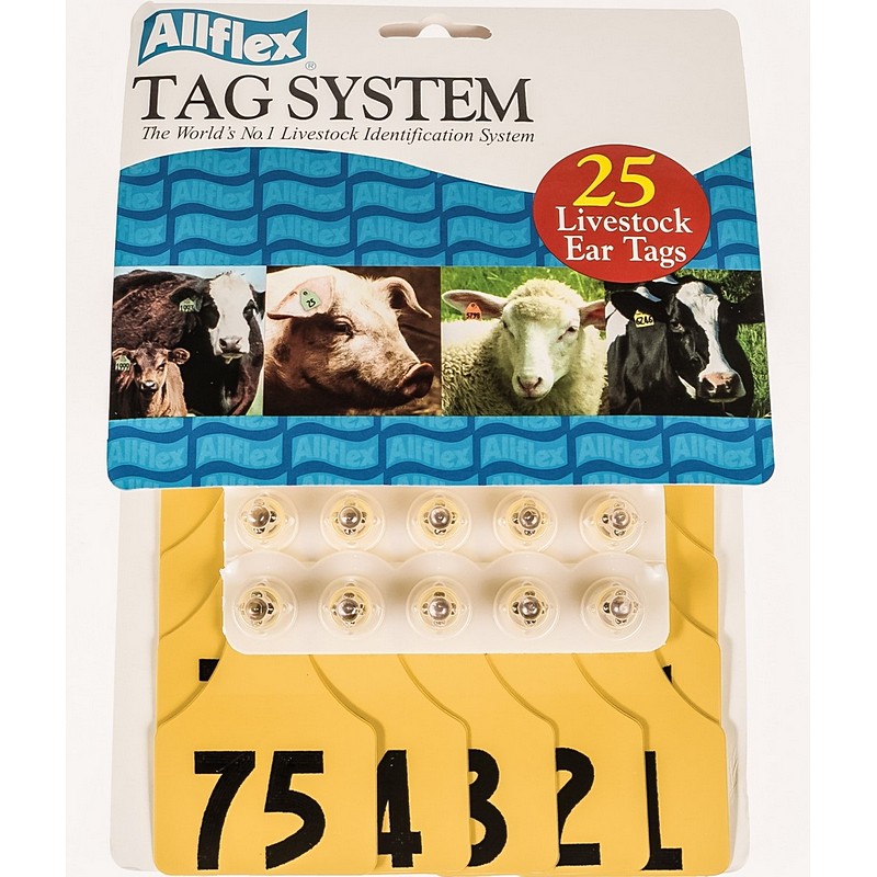 Allflex Large Yellow Ear Tags 51-75