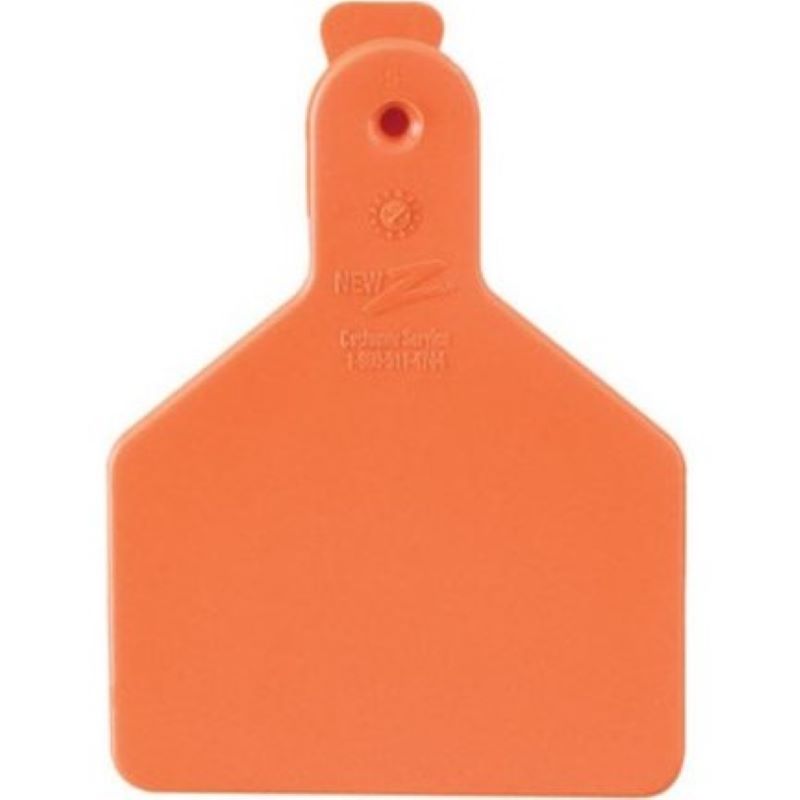 Z1 No Snag Blank Calf Tag Orange 25 Ct