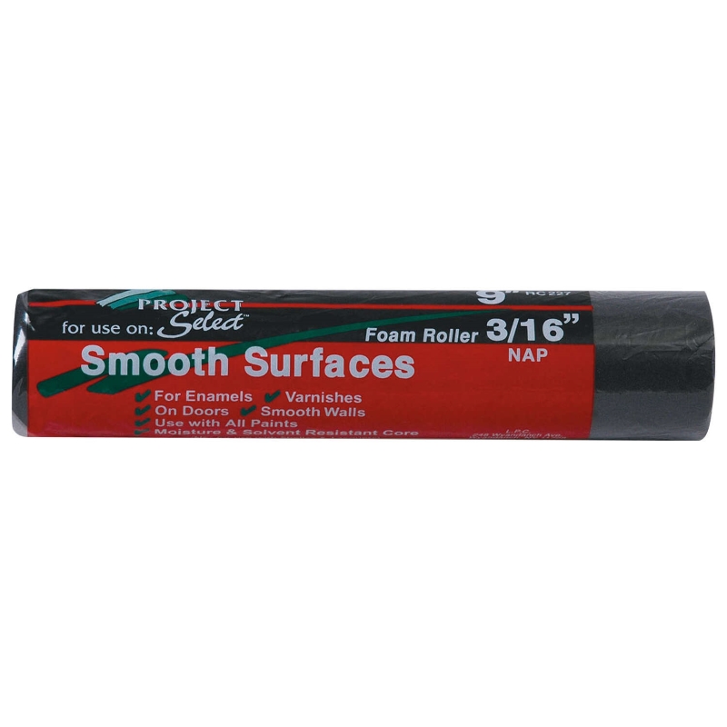 Linzer Project Select Foam Paint Roller Smooth Surfaces 9 x 3/16"