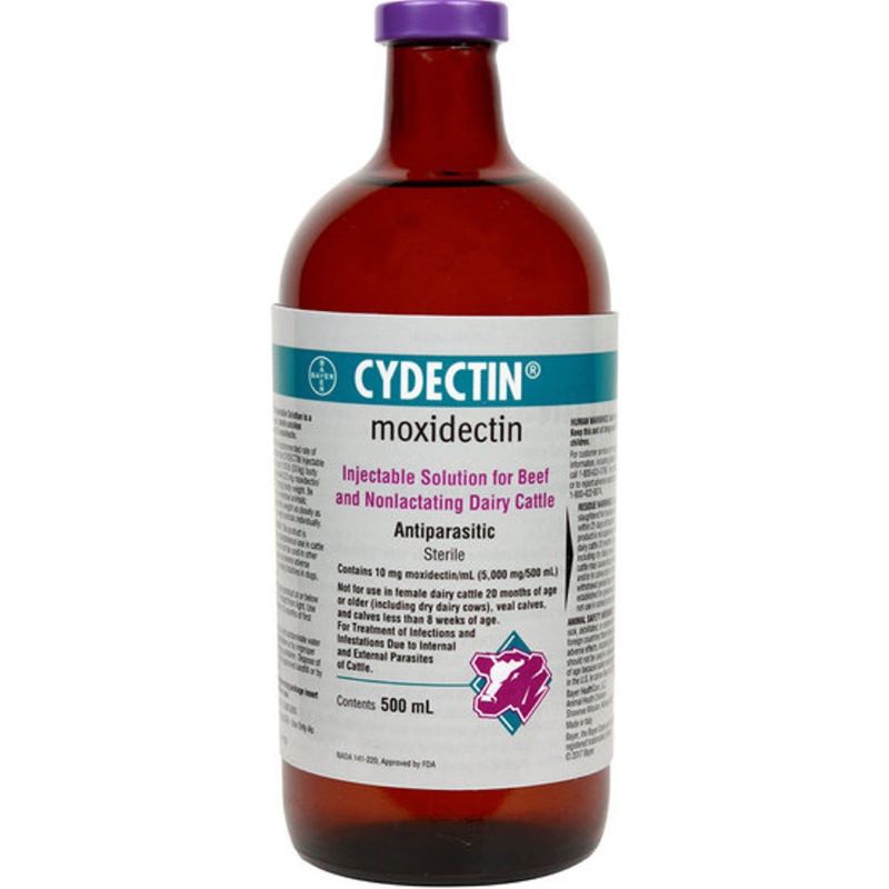 Cydectin Injectable Cattle Dewormer 500 ml