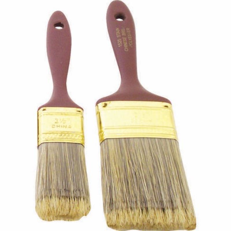 Linzer Polyester Bristle Paint Brush Stain Set 1.5 and 2.5 in
