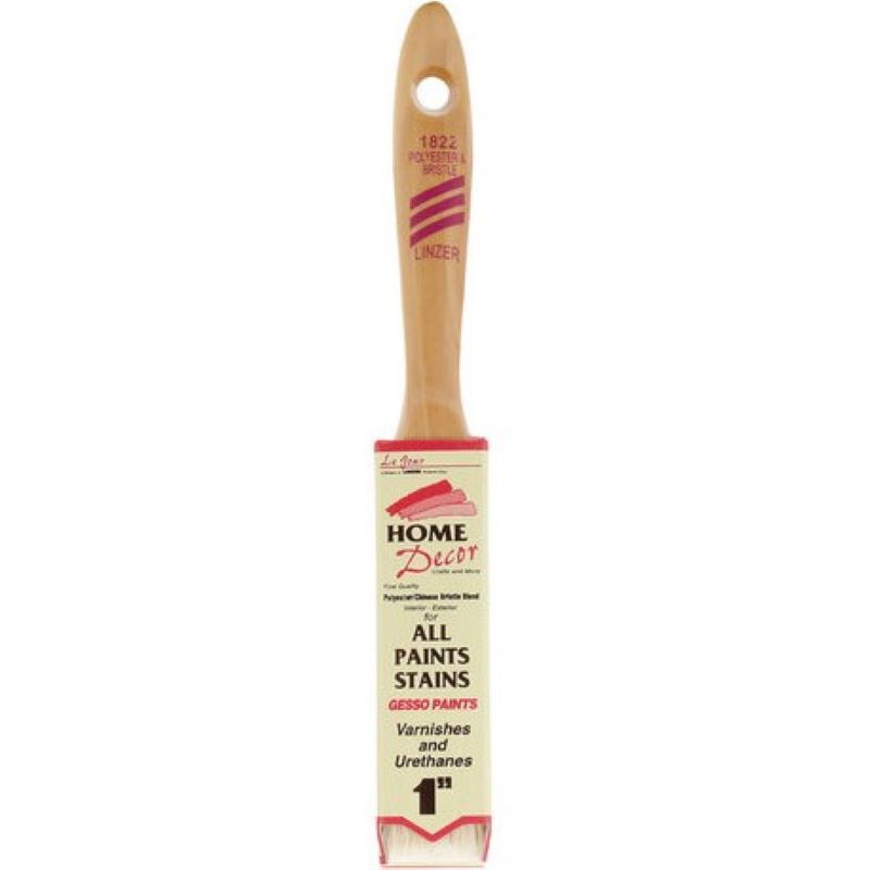 Linzer Home Décor Thin Flat Paint Brush 1 in