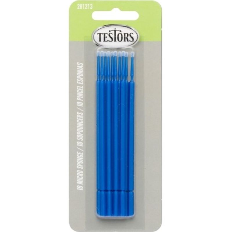 Testors Artist Sponge Micro Paint Brush Set 10 Ct