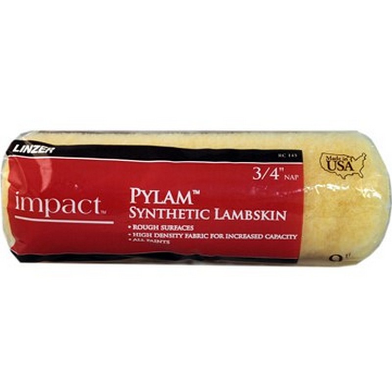 Linzer Impact Pylam Synthetic Lambskin Paint Roller Cover 3/4"x9"