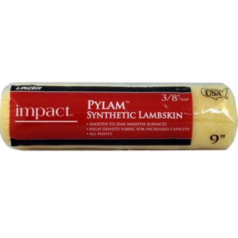 Linzer Impact Pylam Synthetic Lambskin Paint Roller Cover 3/8"x9"