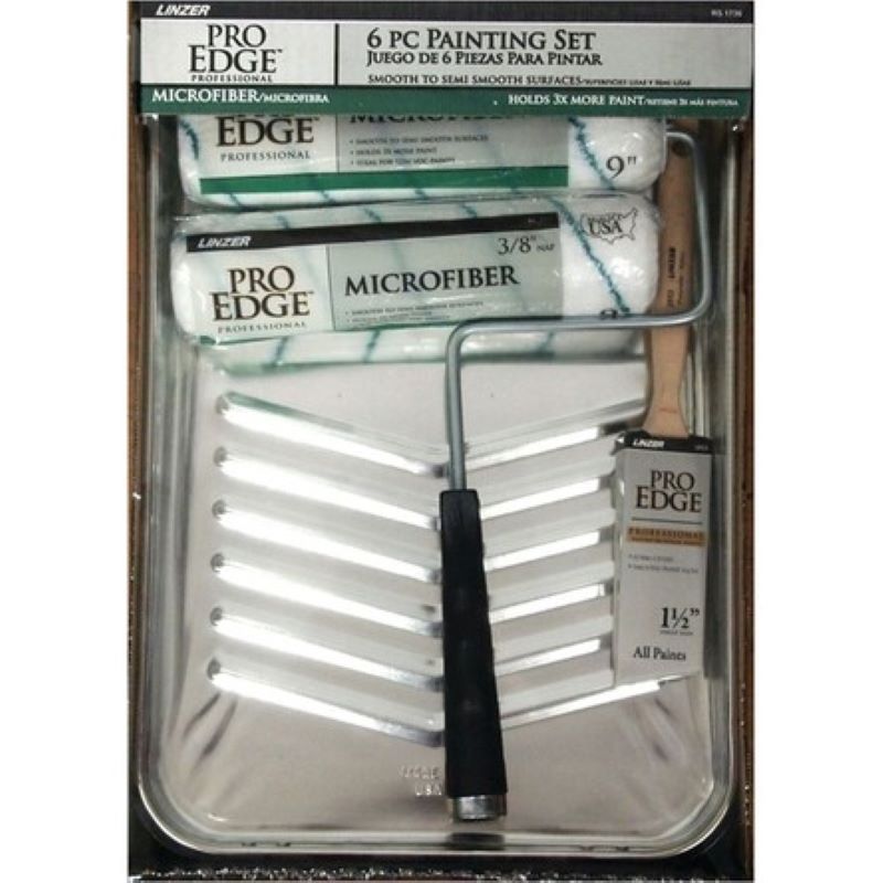 Linzer Microfiber Paint Roller & Tray Kit 6 Piece