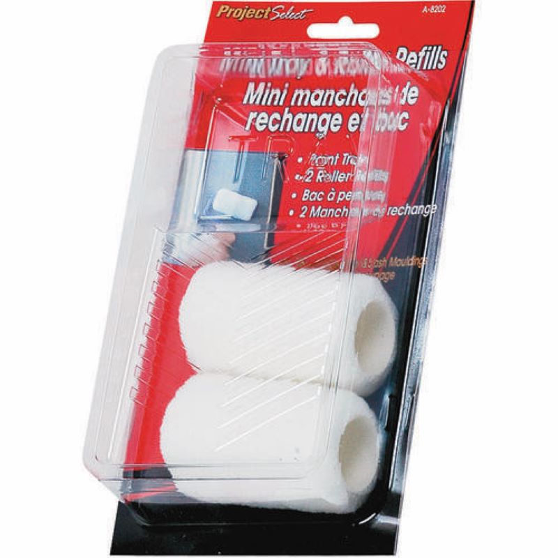 Linzer 2 Paint Roller Covers & Plastic Tray 3"