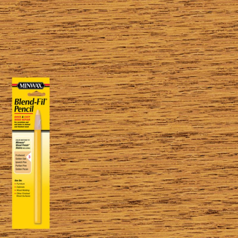 Minwax Blend Fil Pencil No. 3 Fruitwood, Golden Oak, Golden Pecan, Pine, Puritan