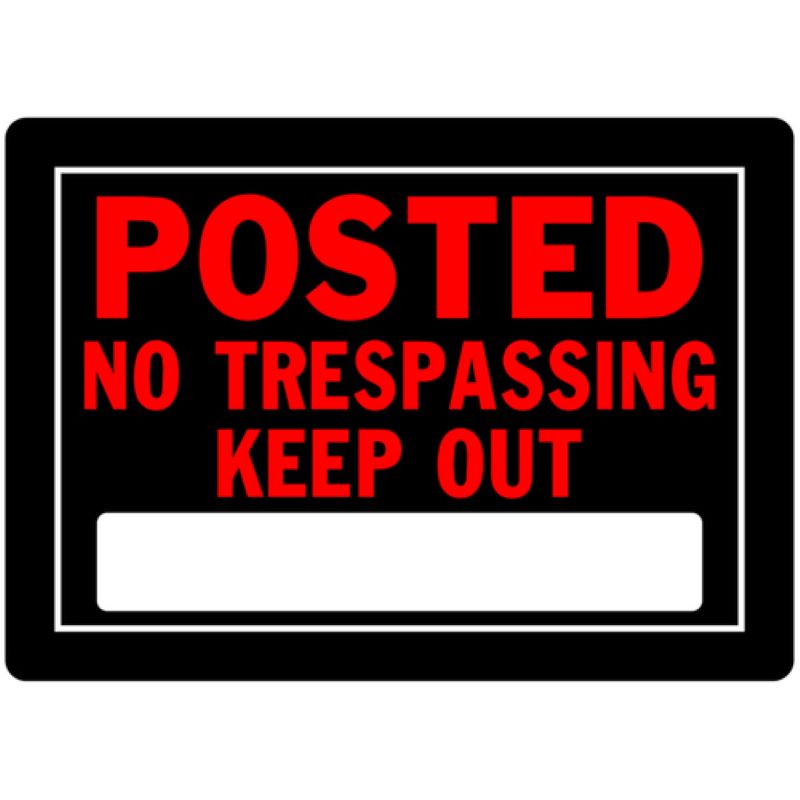 Posted No Trespassing Keep Out Aluminum Sign 10"x14"