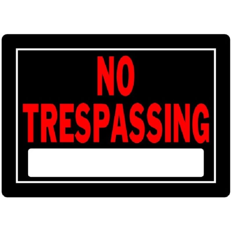 No Trespassing Aluminum Sign 10"x14"