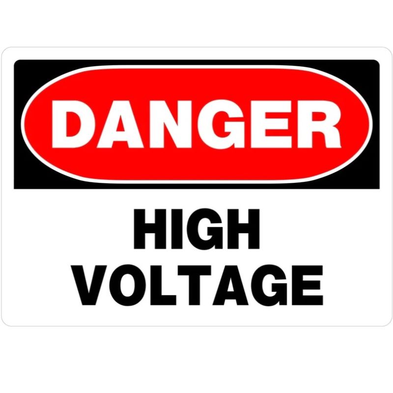 Danger High Voltage Aluminum Sign 10"x14"