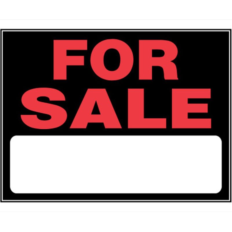 For Sale Plastic Sign 15"x19"