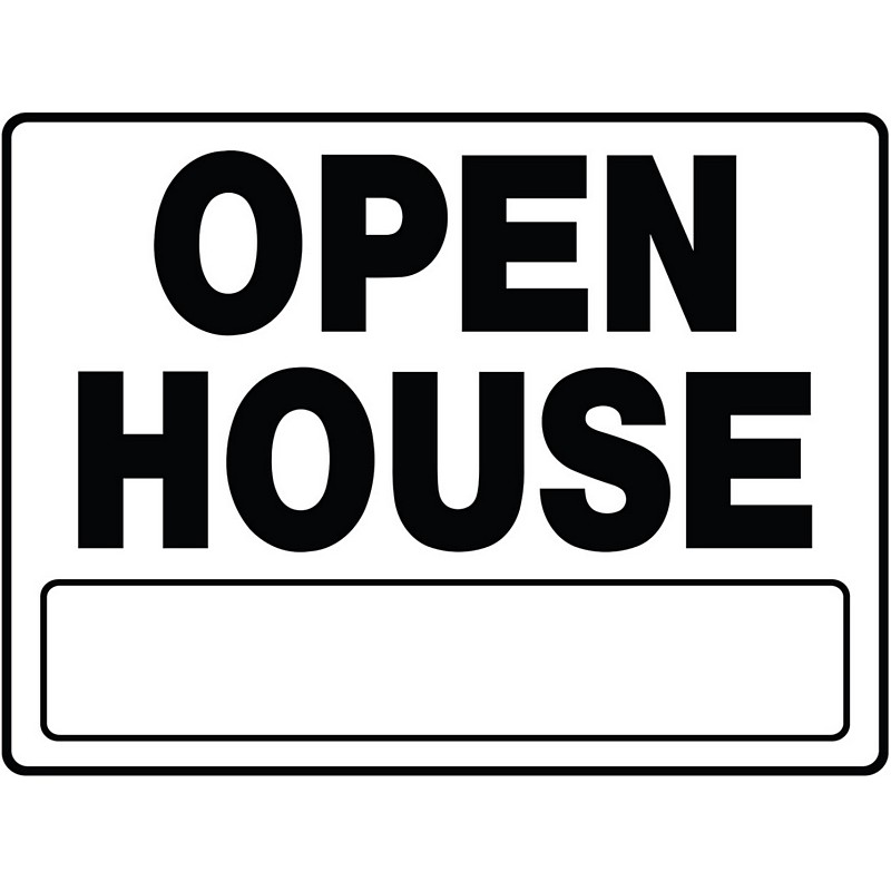 Open House Plastic Sign 20"x24"