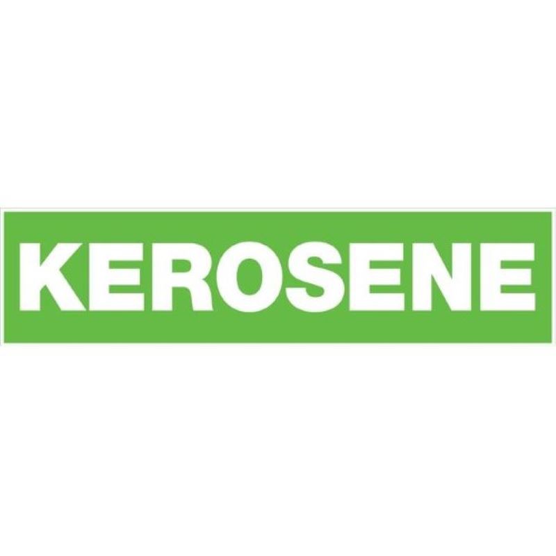 Kerosene Adhesive Sign 2"x8"