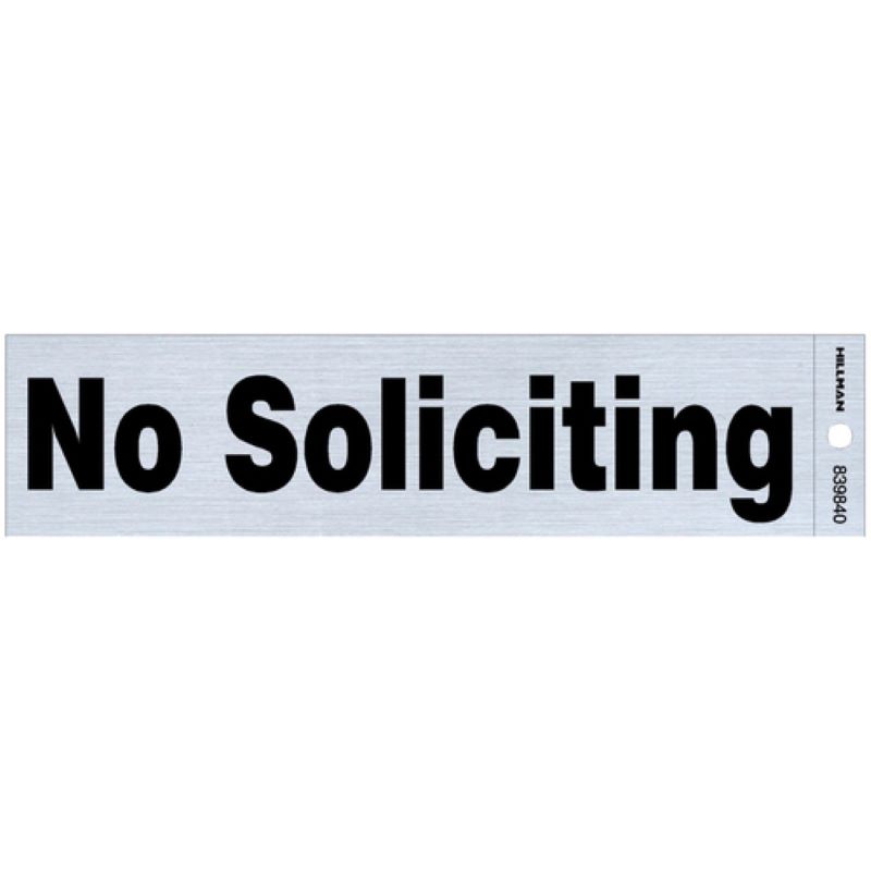 No Soliciting Sign 2"x8"