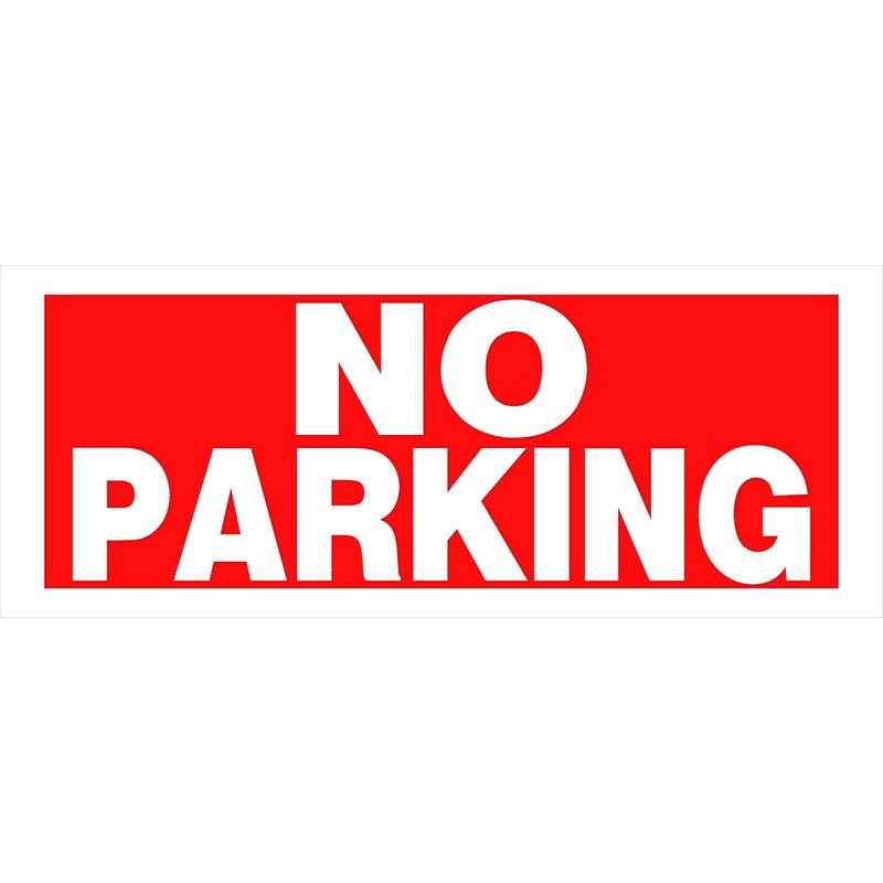 No Parking Plastic Sign 6"x15"