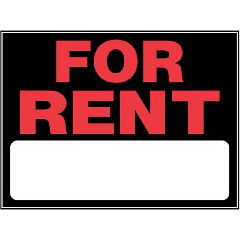 For Rent Plastic Sign 8"x12"