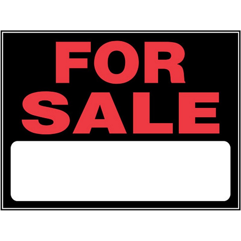 For Sale Plastic Sign 8"x12"