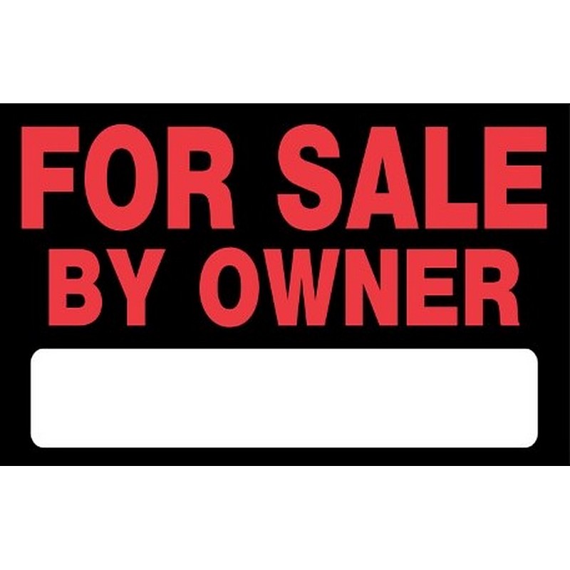 For Sale By Owner Plastic Sign 8"x12"