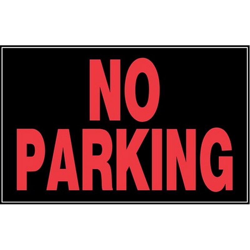 No Parking Plastic Sign 8"x12"